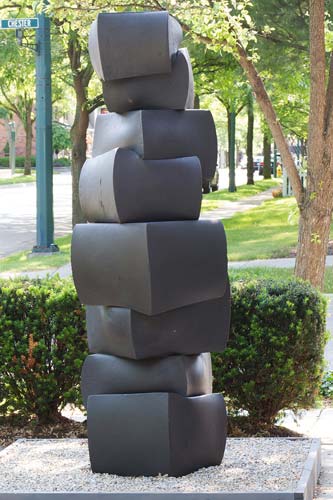 Tom Joyce, cast iron, sculpture, Hill Gallery - STACK III - Forged stainless steel - 84� x 33� x 32� - 8,556 lbs. - Photo � Hill Gallery
